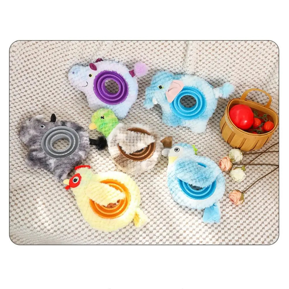 Pet Supplies Bite Resistant Dog Leaking Food Toy Animal Shape Wear-resistant Pet Training Toys Plush TPR Pet Sounds Toys Outdoor