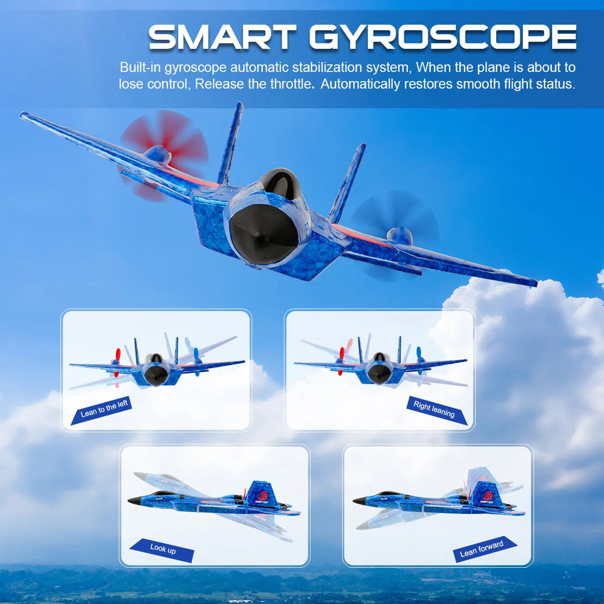 F22 Raptor RC Plane 2.4G 2CH RC Foam Flying Model Glider With LED Lights Remote Control Foam Fighter Airplane Toys for Children