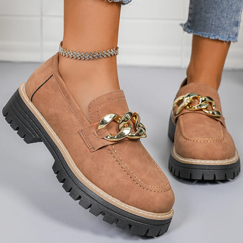 Woman Shoes Comfortable Women's loafers With Heels Casual Shoes Elegant Heel Zapatos De Mujer New Slip-on Shoes Women Footwear