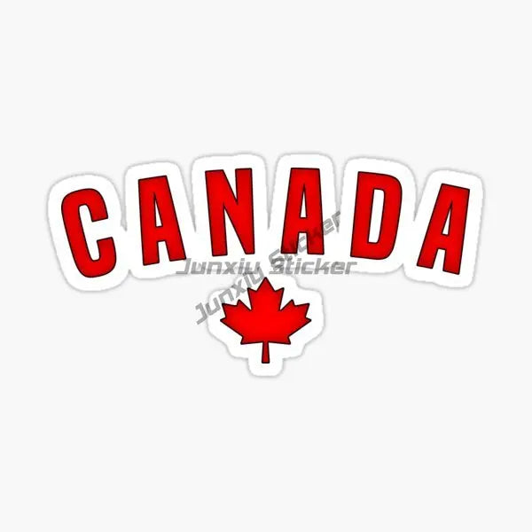 Canada Flag Map Maple Leaves Creative PVC Sticker for Decorate Car Bicycle Motorcycle Window Fridge Wall Decal Accessorie