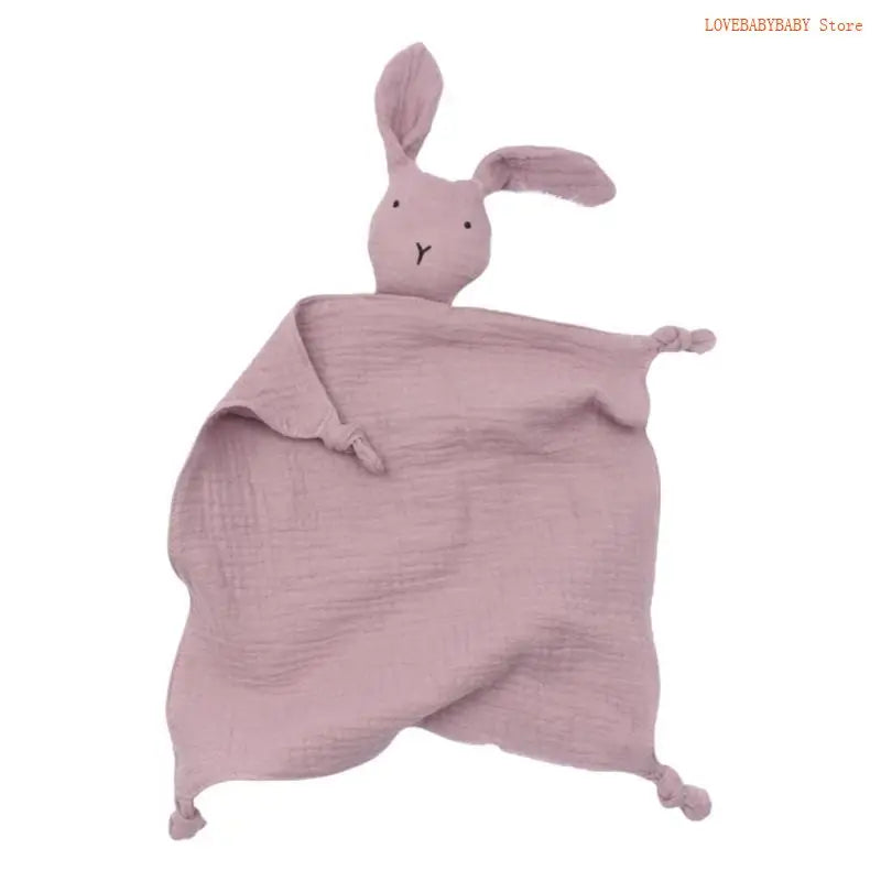 Baby Soothe Blanket Rabbit for Doll Appease Towel Gauze Bibs Teether Muslin Absorbent Bandana Infants Feeding Bib G 4XBC