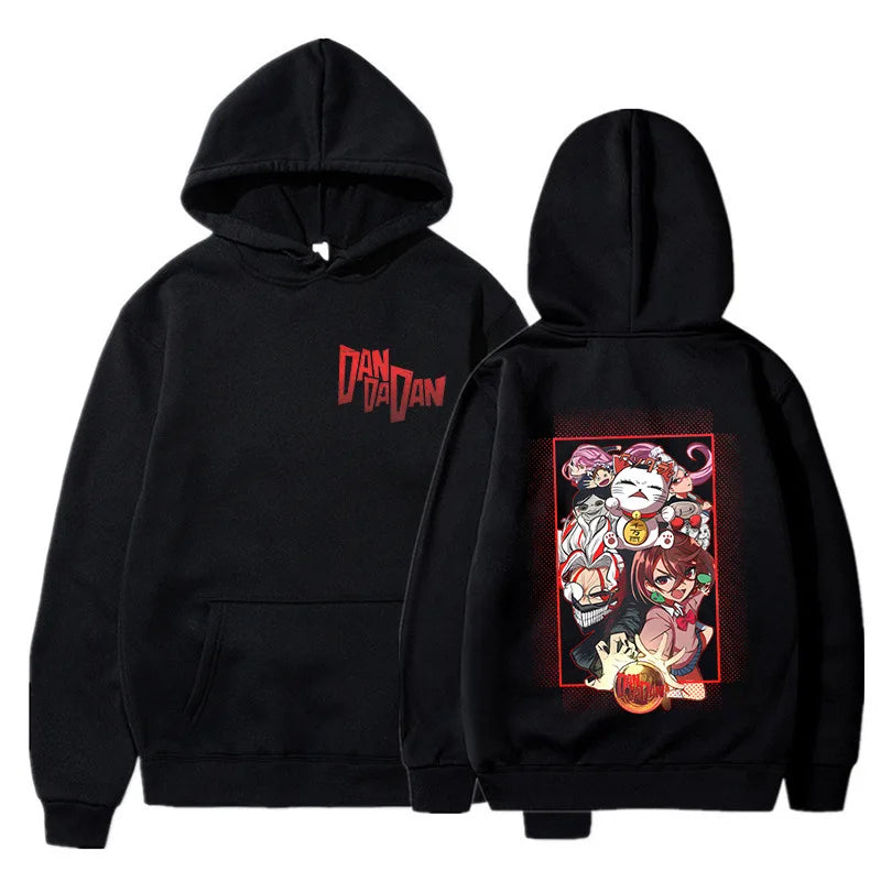 Anime DANDADAN Hoodies Manga Ayase Momo Okarun Hoodie Men Women Casual Hoodie Fashion Streetwear Dan Da Dan Hooded Sweatshirts
