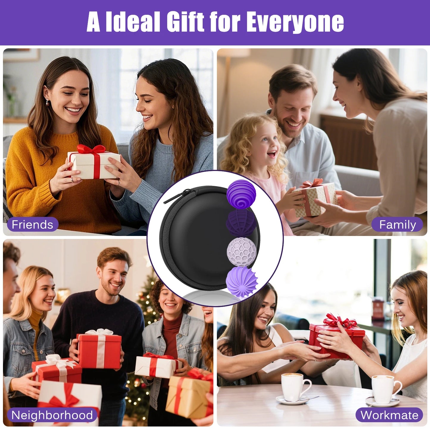 Silicone Magnetic Sensory Balls Fidget Toy Worry Balls Autism Calming Fidgeting Toy Kid Adults Anxiety Relief Stress Sensory Toy
