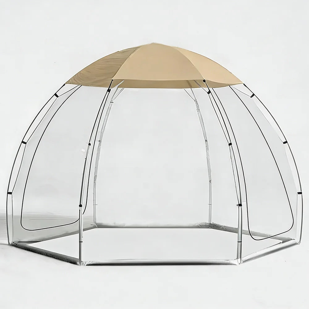 4-6 Person Transparent Tent with Breathable Top Cover Winter Outdoor Camping Windproof Gazebo Large PVC Bubble Tent Family Party