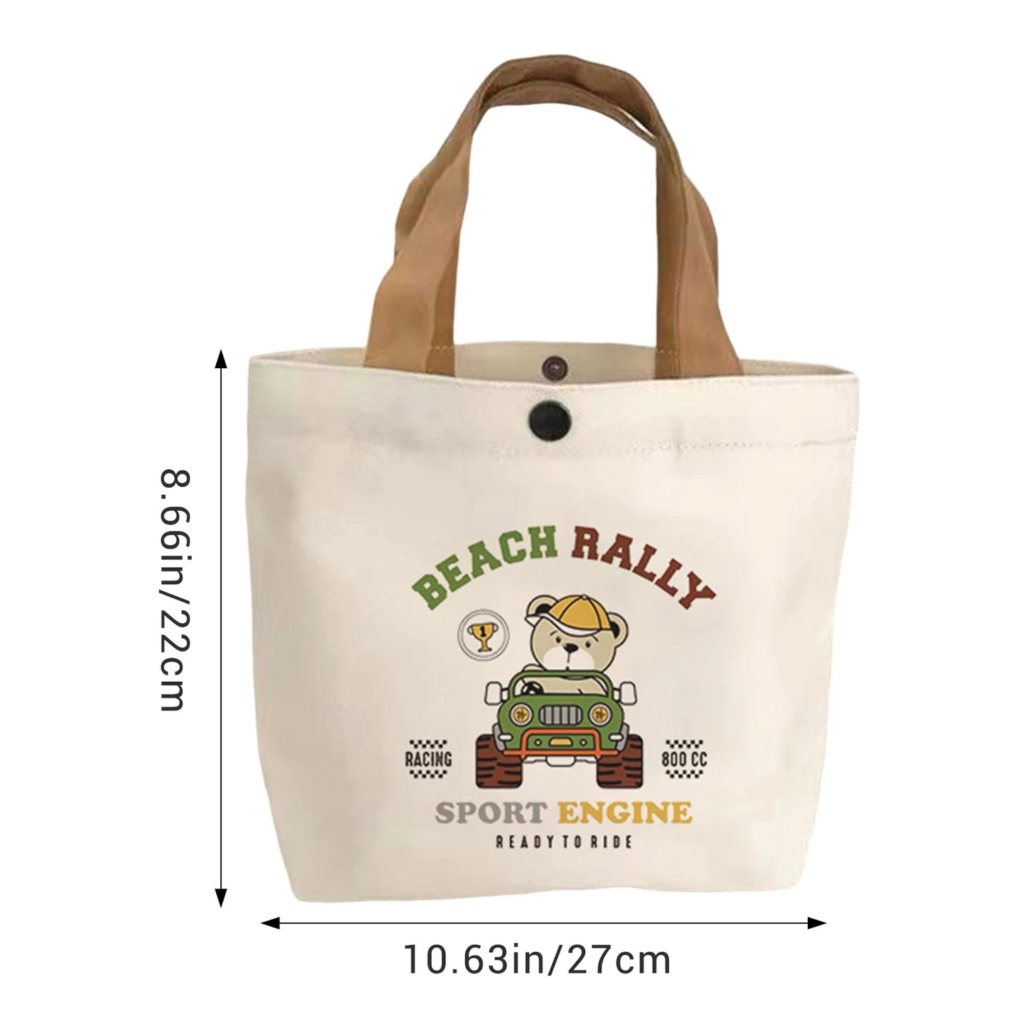 Canvas Tote Bag for School Cartoon pattern Lunch Box Student Handbag Durable Lunch Carrier Pouch Women Men 27*22cm