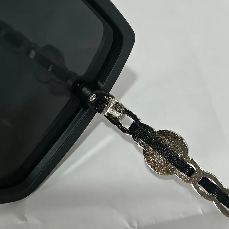 Fashion New Shades Sunglasses for Women Polarized Large Frame Square Retro Sun Glasses Gradient Ladies Sunglass for Men UV400