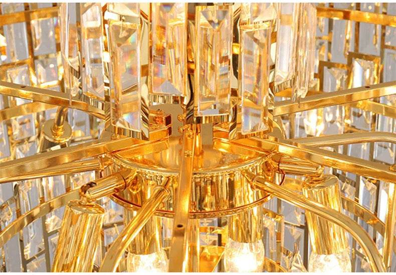 Luxury Crystal Chandelier Ceiling Light Fixture Dining Table Light Led Lighting Lamps Living Rooms Żyrandol Pendant Ceiling Lamp