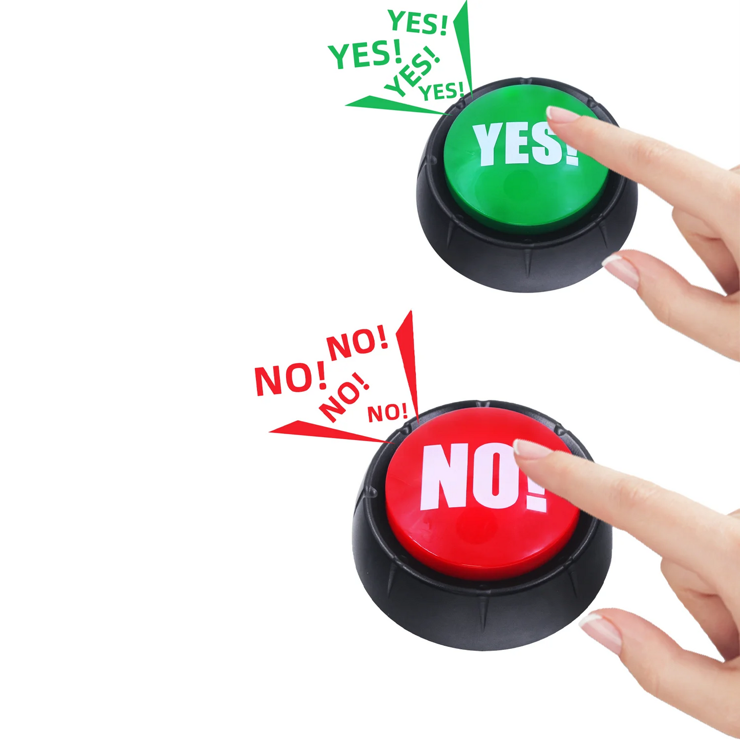 Pet communication YES NO sound button Squeezing prank toy electronic sound button