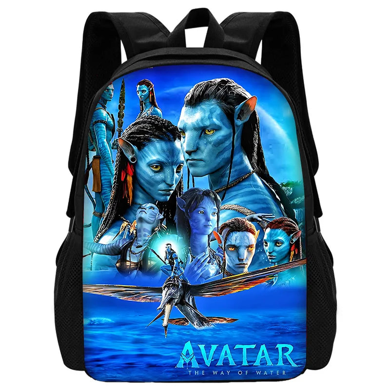 Science Fiction Movie Child School Backpack with Lunch Bags ,Pencil Bags ,School Bags for Boys Girls A-AvatarS Best Gift