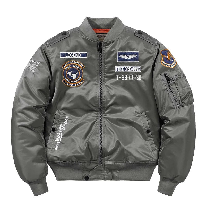 Men's winter jacket 2025 model  Thick and warm coat Men's flight jacket  Thick and warm padded coat - With a stand-up collar