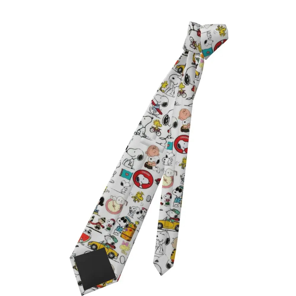 Personalized Fashion S-Snoopys Neckties Men Silk Cartoon Office Neck Tie