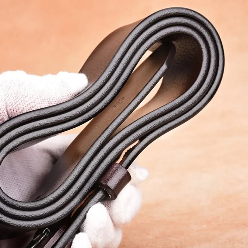 Men's genuine leather business belt - high quality genuine leather suitable for work gatherings formal occasions jeans belt