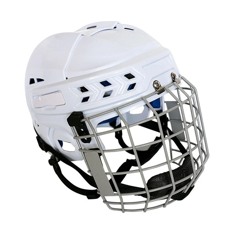 ICE HOCKEY HELMET - Certified for Roller & Street Hockey, Lacrosse,Adjustable Full Protection Headgear with Ear Protection