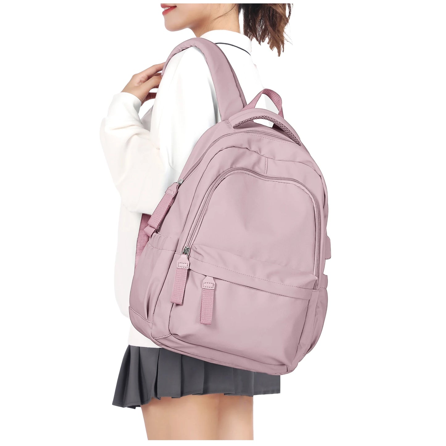 School Backpack, Casual Fashion Backpack, School Laptop Backpack, Large Capacity Zipper Simple Student School Bag For Girls Boys