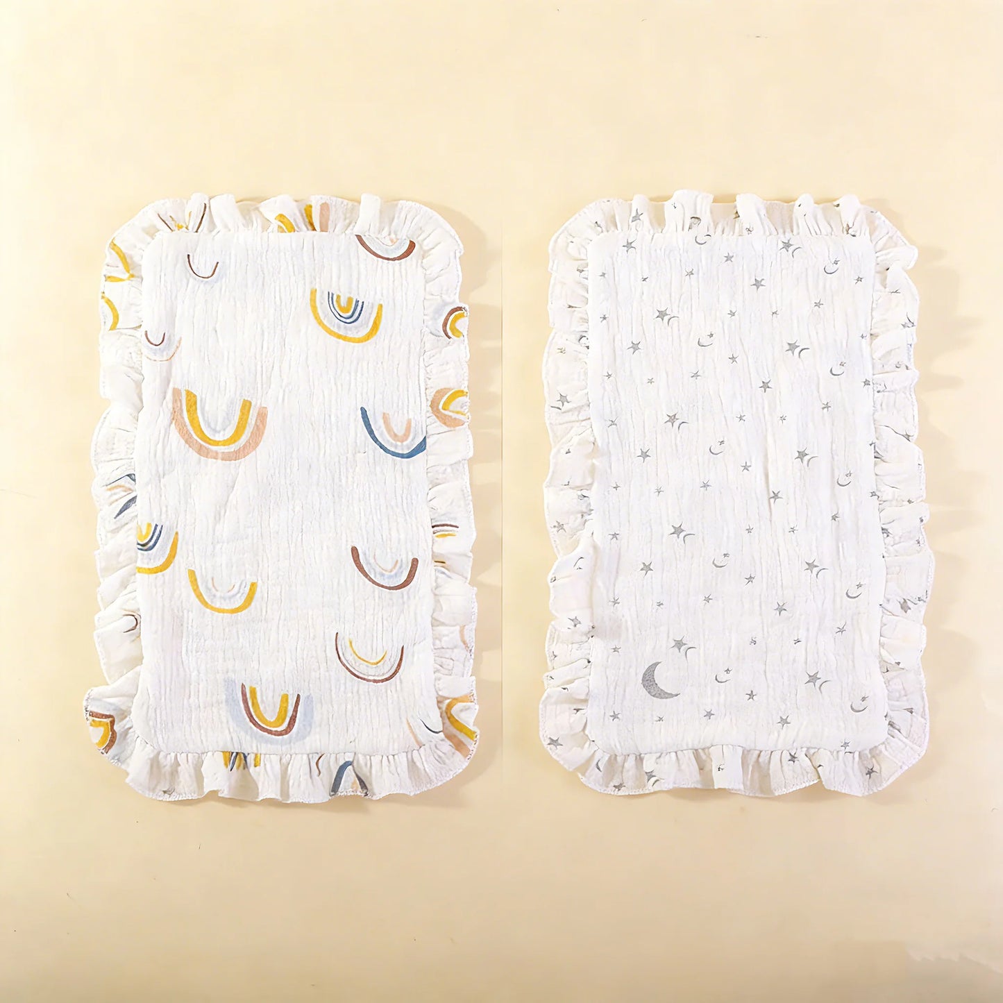 2 baby burp blankets, soft cotton, drool bibs, suitable for newborns, unisex, baby feeding supplie