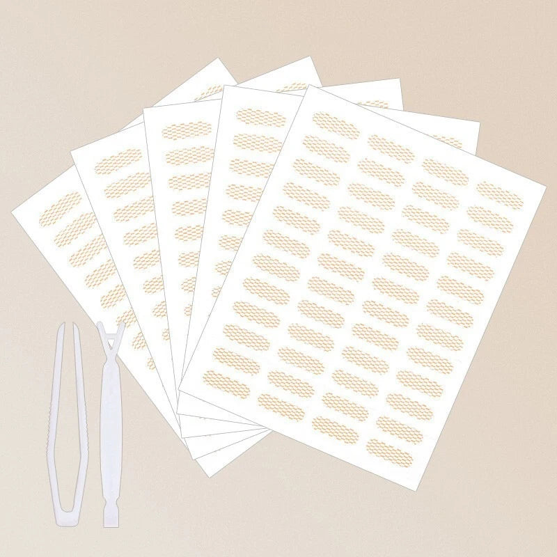 Natural Eye-Lift Mesh-Lace Transparent Invisible Self-adhesive Eyelid Tapes Stickers Women Invisible Double-fold Eyelid Stickers