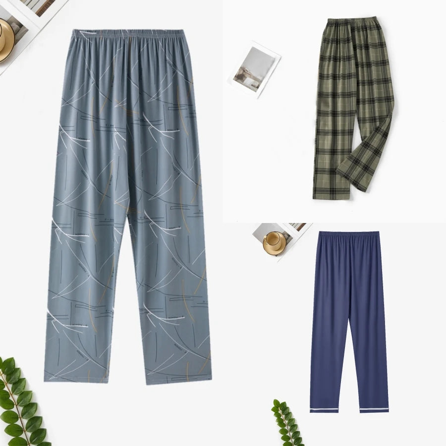 Pajama Pants Men's Spring and Autumn Loose Casual Trousers Home Pants Men's Home Pants Can Be Worn Outside