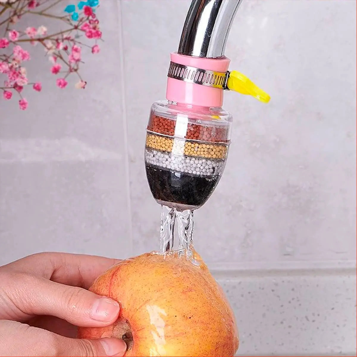 1pc Water Filter Suitable For 16-22mm Kitchen Faucet, Mini Tap Water Clean Purifier, Water Tap Heads Carbon Filter