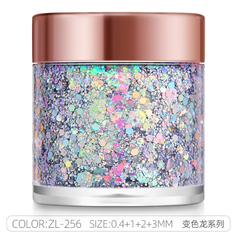 Chameleon Glitter Gel Sequins for Eye & Body Hair Makeup,Long-Lasting Eyeshadow Face Make Up Decorations for DIY Art & Parties