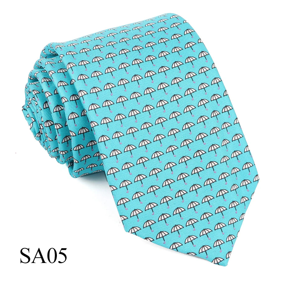 Tailor Smith 100% Silk Ties For Men Fashion Necktie With Bee butterfly sailboat  Animal Pattern Tie Father's Day Birthday Holida