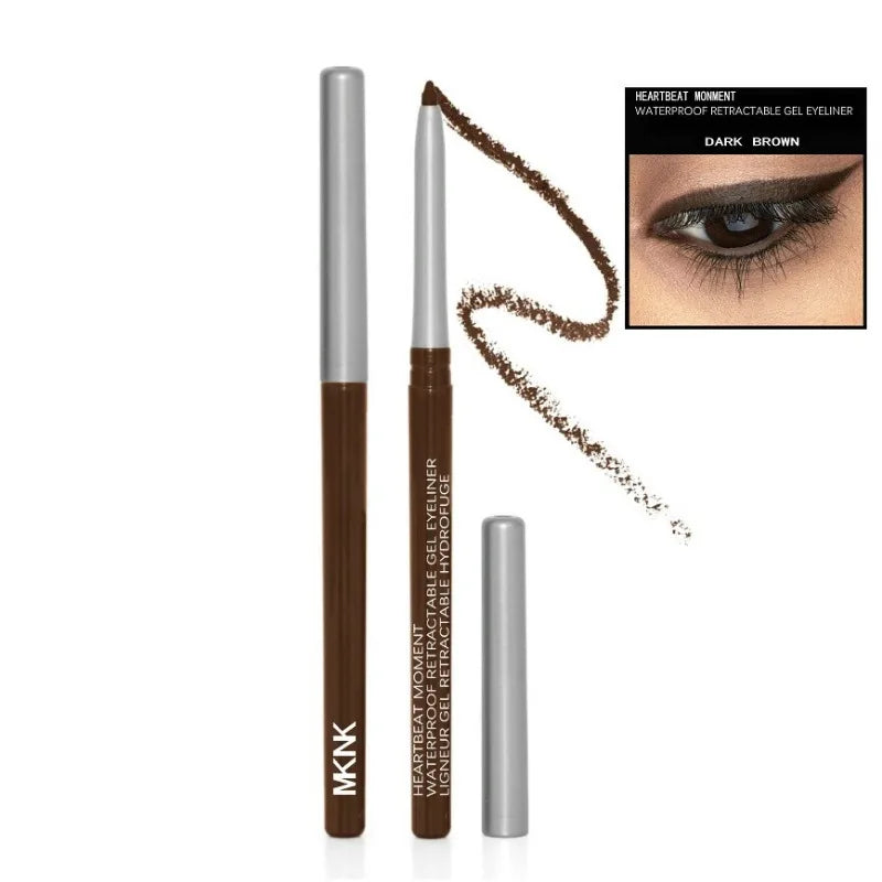 1-3pc Waterproof Black Eyeliner Pencil Smudge-proof Long-lasting Dark Brown Cream Gel Eye Liner Pen Beginner-Friendly Eye Makeup