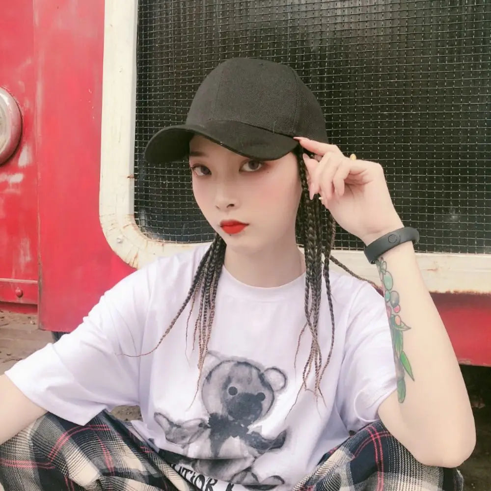 Baseball Cap Wig Hip Hop Hat Peaked Cap Daily Wear Wig Hair Dreadlocks Cap 35cm Synthetic Wig Braid Sun Visor Hats Lady Men