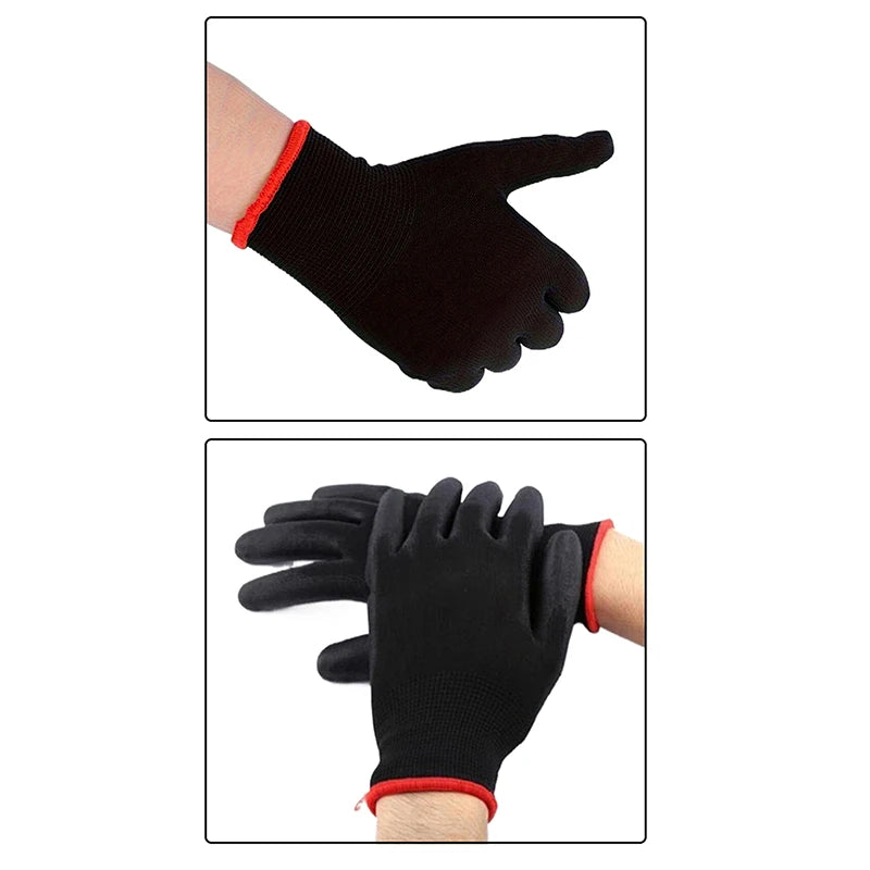6Pairs Breathable Nylon Garden Work Gloves Without PU Coating And Silicone Not Waterproof Durable For Excavation And Planting