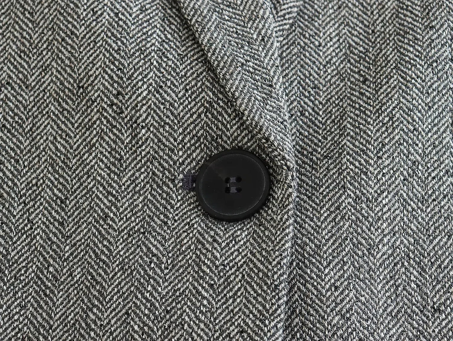 women's clothing 2025 autumn and winter new herringbone twill loose suit jacket casual trousers two-piece suit