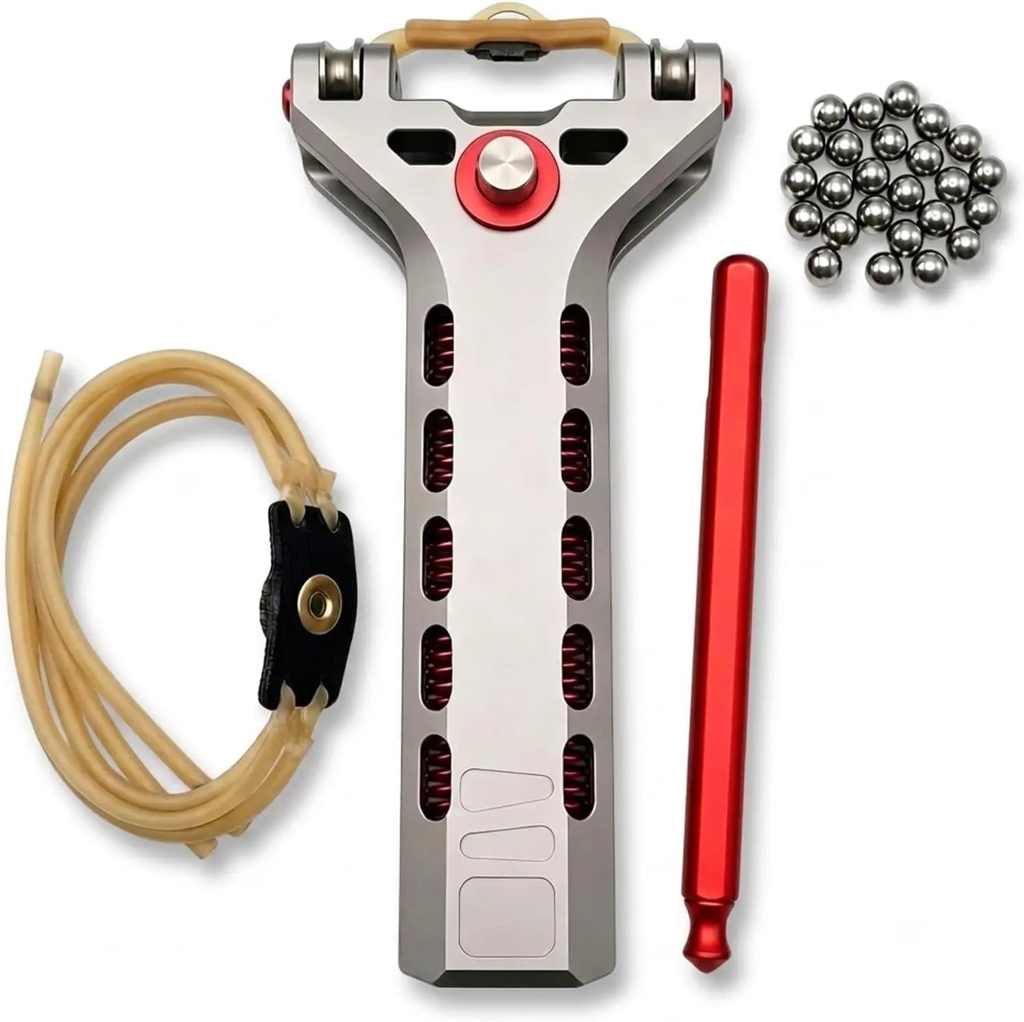 G5 Slingshot Can Automatically Fire Multiple Rounds of All Metal Automatic Bead Rapid Fire Slingshot with Rubber Band