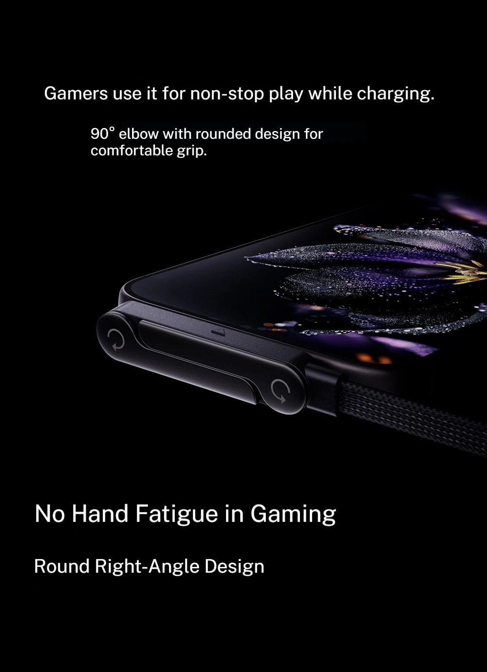 240W Stand Charging Cable, 2-in-1 with Phone Holder for Gaming/Videos, Compatible with iPhone 15-17 & Huawei
