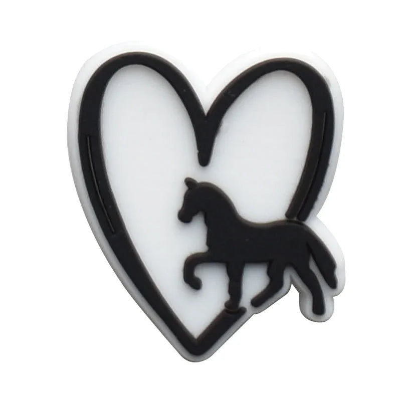 Horse Racing Shoe Charms for Crocs Sandals Women Clogs Pins Shoe Decorations Accessory Men Badges Girls Kids Shoes Accessories