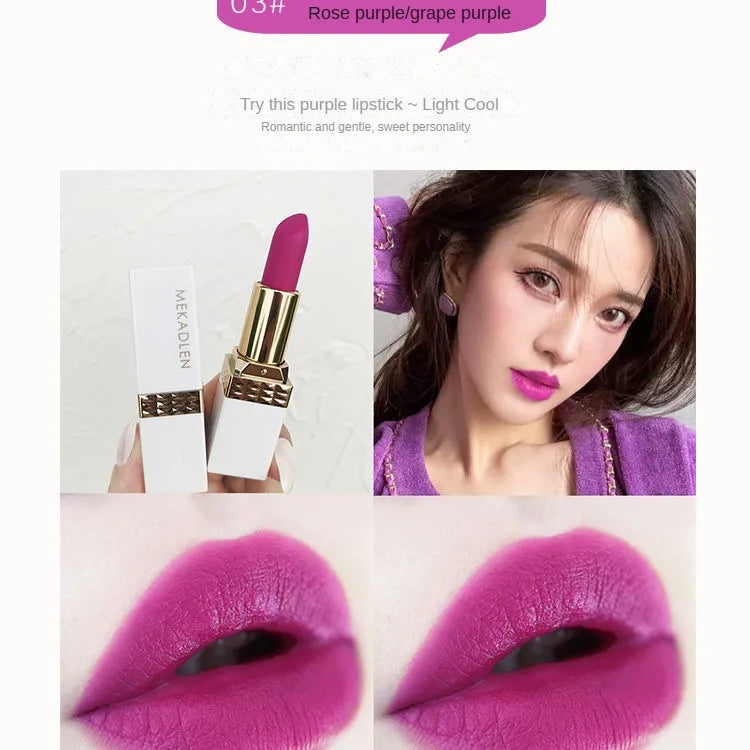 Lavender Purple Lipstick Rose Purple Grape Purple Rose Red Lipstick  Pink Makeup Cosmetic