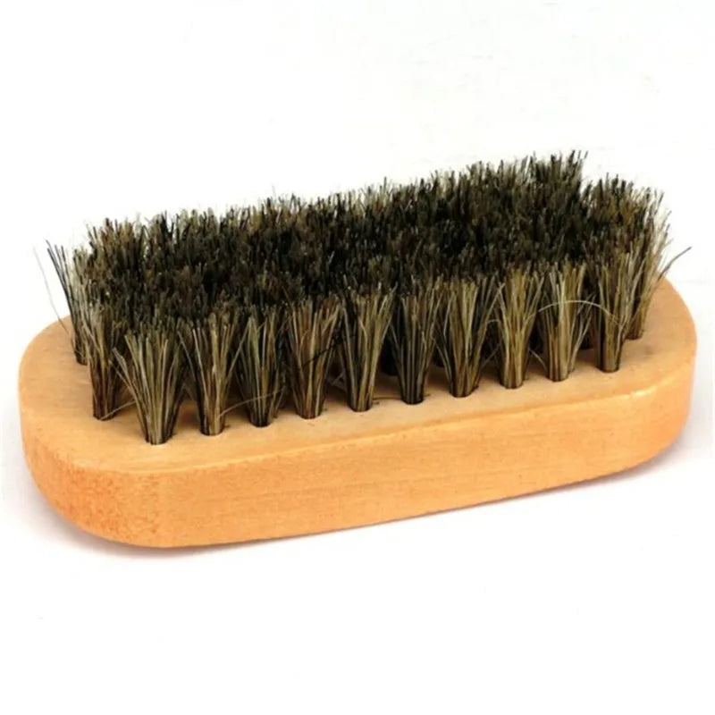 Horsehair Shoe Brush Polish Natural Leather Real Horse Hair Soft Polishing Tool Bootpolish Cleaning Brush For Suede Nubuck Boot