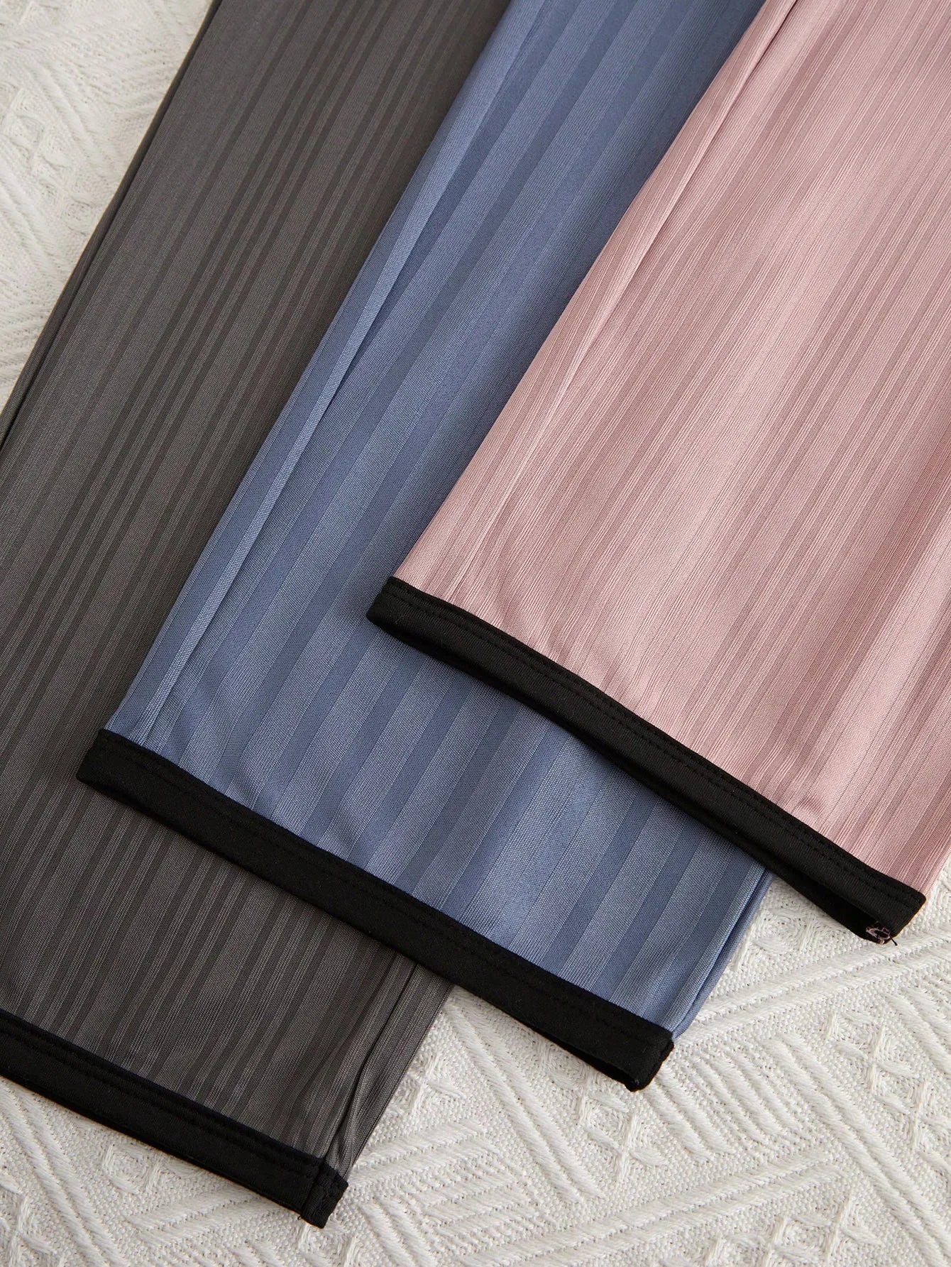 Three women solid color pants pajama pants casual home wear pants
