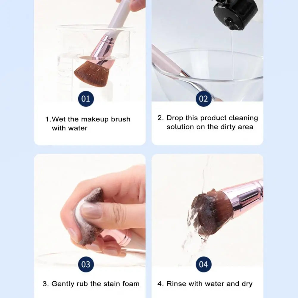 Makeup Tool Cleaner Makeup Brush Solution Efficient Makeup Brush Cleaner Puff Cleaner Beauty Eggs Cleanser Washing Fluid 50/80ML