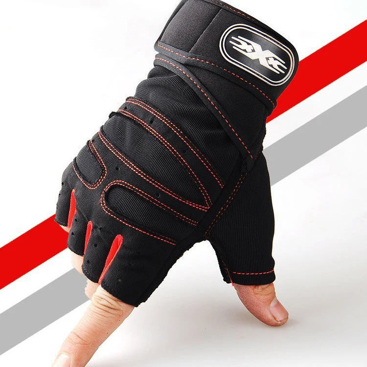 Ventilated Weight Lifting Gym Workout Gloves with Wrist Wrap Support for Men & Women,Full Palm Protection,for Weightlifting