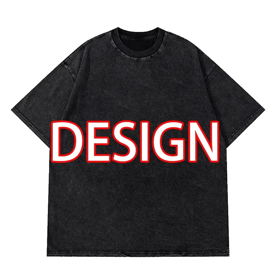 Anime Pain Printed T Shirt Men Retro Washed 100% Cotton Tops Tees Harajuku Tshirt Streetwear Hip Hop Male T-shirts 765