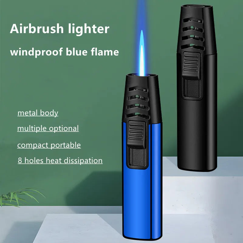 Metal Gradual Change Spray Gun Lighter Kitchen Lighter Household Small Tools Lighter BBQ Outdoor Lighter Practical Gadgets Gifts