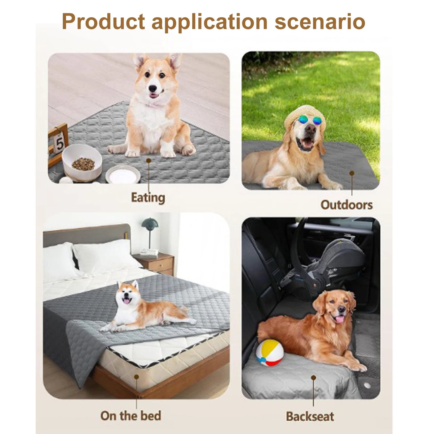 Waterproof Pet Mattress Non-slip Reusable Pet Pad Protective Cat Sofa Cushion Light Easy Clean Small Dog Mat in Spring