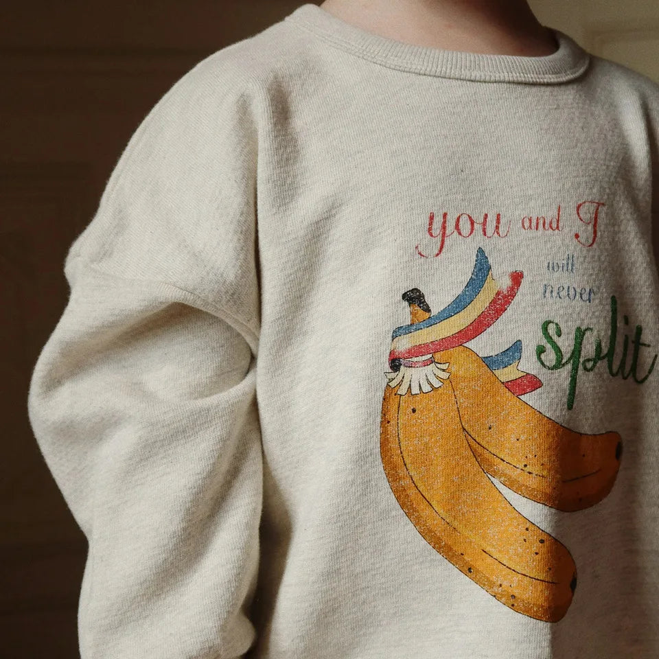 1-9Y KS Spring Baby Boys Cotton Sweatshirts Pants Suits Kids Clothes Girls Casual Banana Floral Printed Hoodies Coats Pants Sets