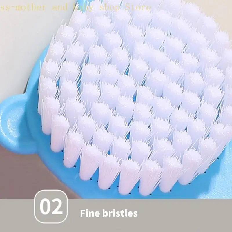 Baby Hair Brush and Comb Set for Newborns Gentle Detangling Soft Bristles Cradle Cap Care Cartoon Bear Design Kids Travel