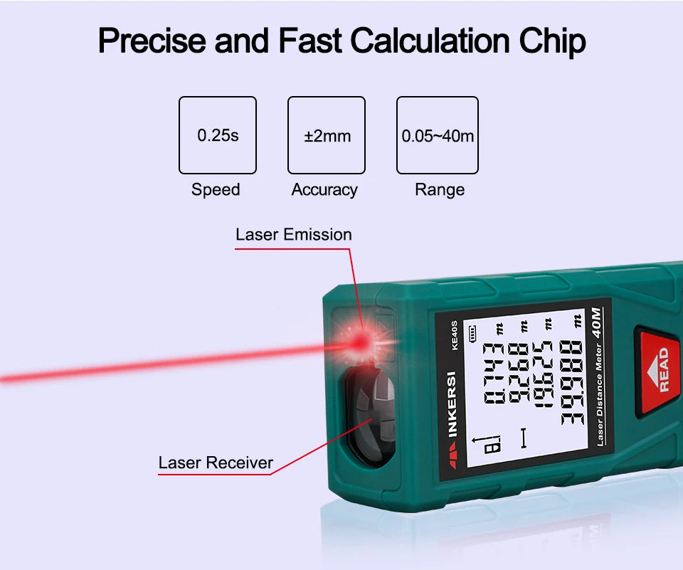 Laser Distance Meter Digital Rangefinder Roulette Trena Measuring Tape Construction Tool Laser Tape Measure Range Finder