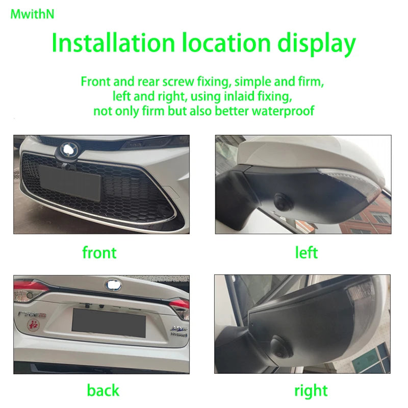 1080P 360° Panoramic Camera  HD Rear / Front / Left / Right 3D 360 Bird View Panoramic Accessories For Car Android Radio
