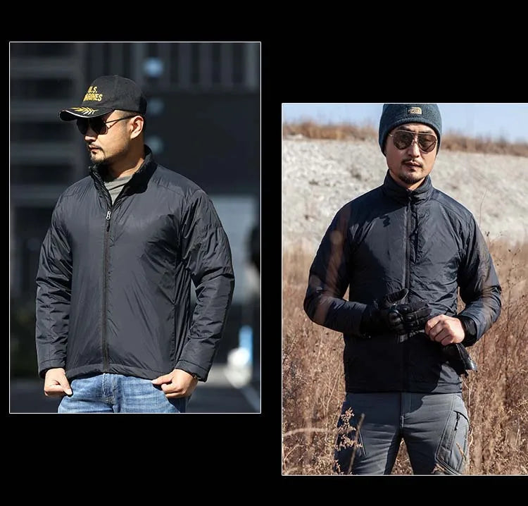 Winter Outdoor Jackets Men Clothing Parkas Tactics Causal Jacket Heat Reflective Warm Windproof Hiking Coat Windbreaker