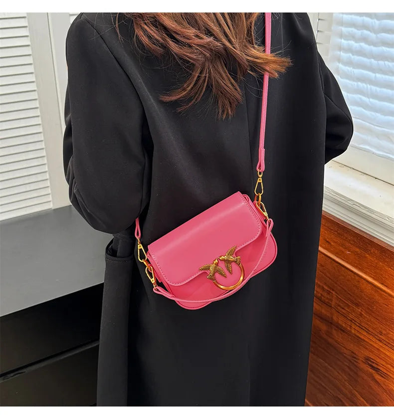 Ladies' Handbag, Swallow Bag, High-end, Fashionable, Versatile, Single Shoulder Crossbody Bag, Small Square Bag, Commuting Bag