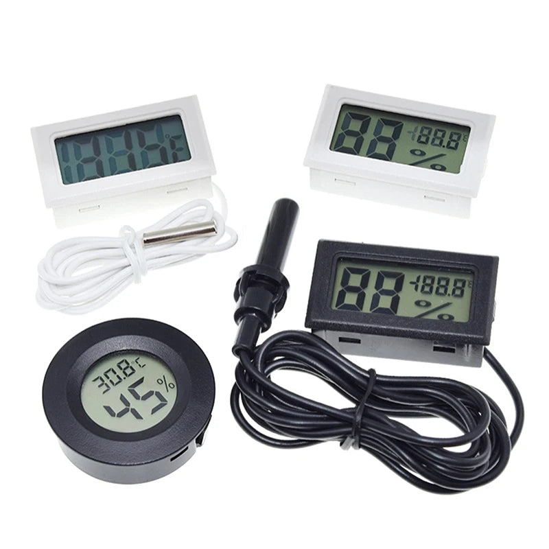 Mini LCD digital thermometer used for freezer temperature - 50-110℃ refrigerator thermometer indoor and outdoor waterproof probe