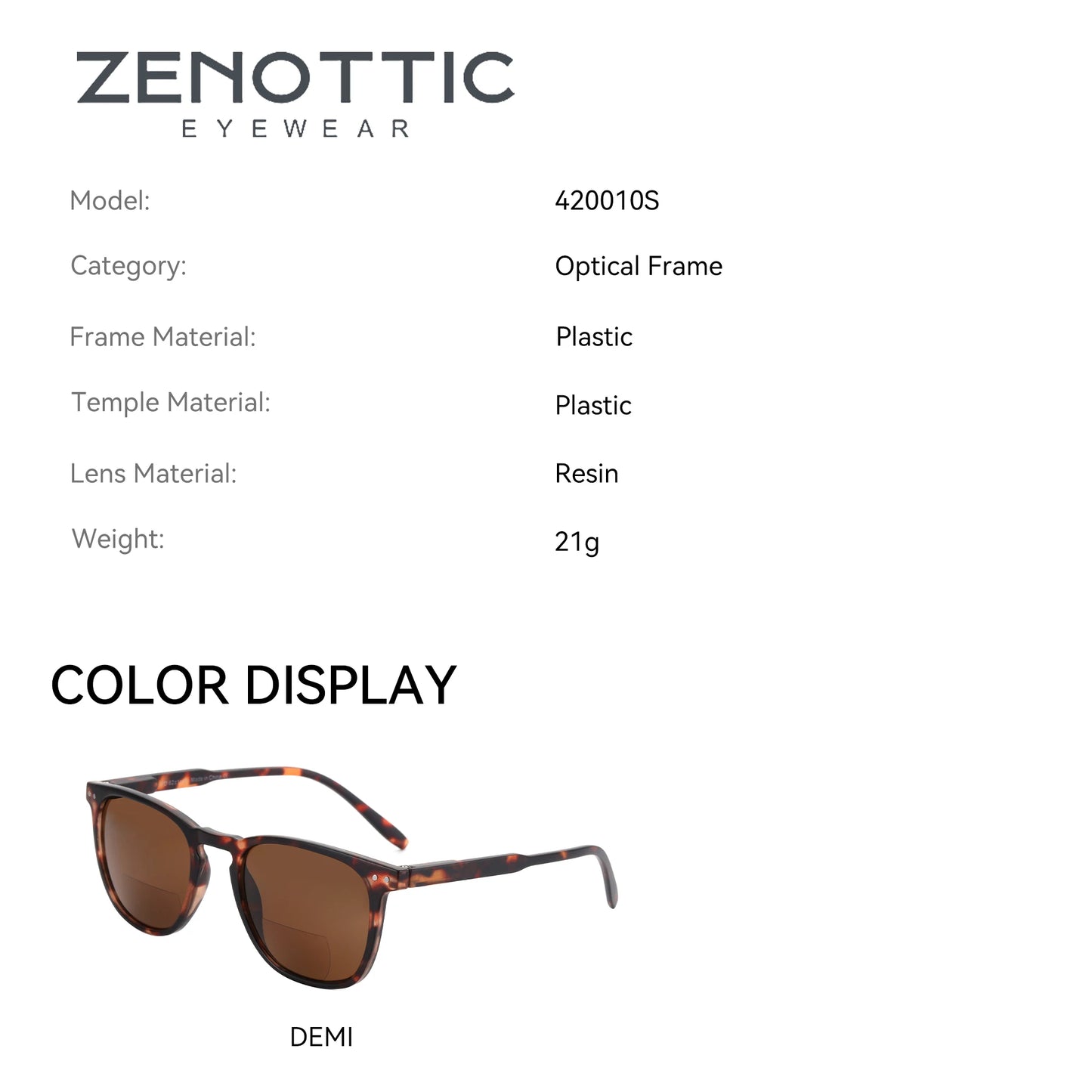 ZENOTTIC Classic Square Prescription Sunglasses Retro Progressive Sun Glasses For Men Women UV400 Protection Shades
