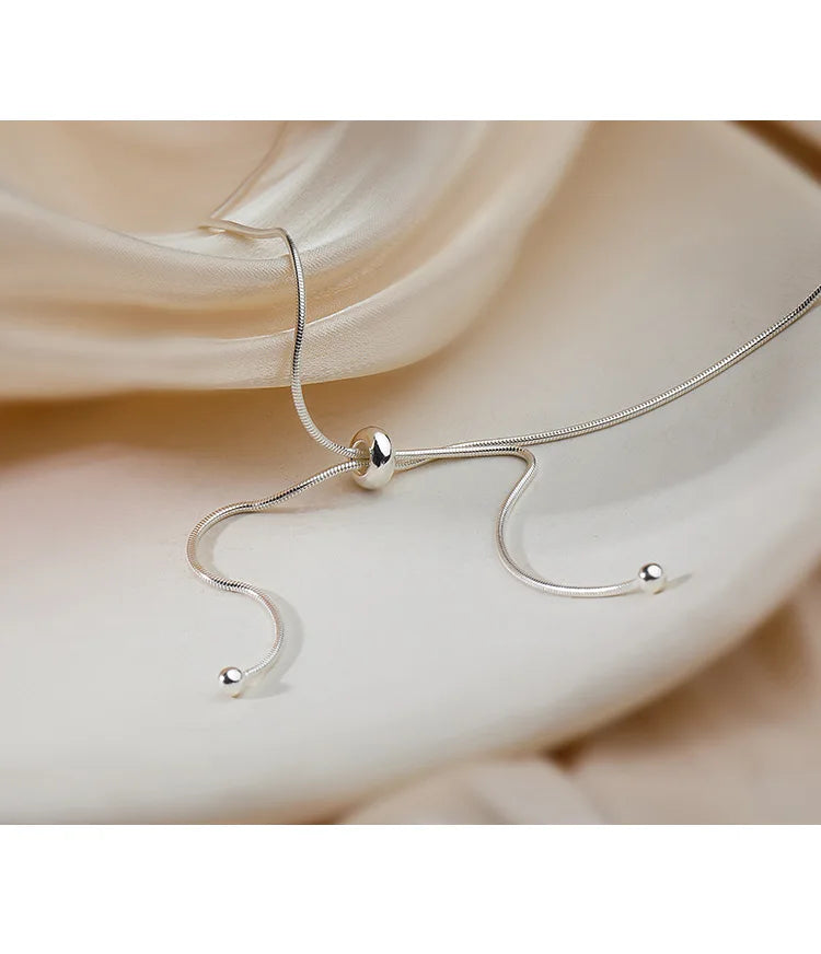 925 Sterling Silver Neck Snake Chain Necklaces Women Luxury Jewelry Exquisite Elegant Aesthetic Charms Accessories Argent 925