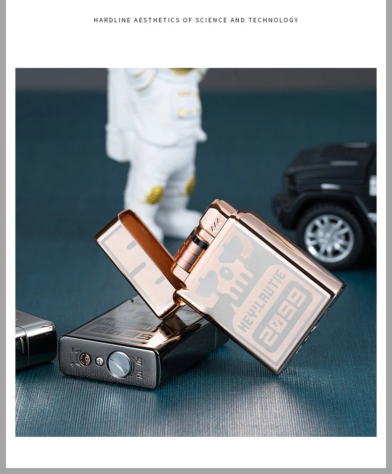 Portable Metal Induction Ignition Cigarette Lighter Men's Boutique Gift Butane Gas Lighter Windproof Lighter Unusual Lighters
