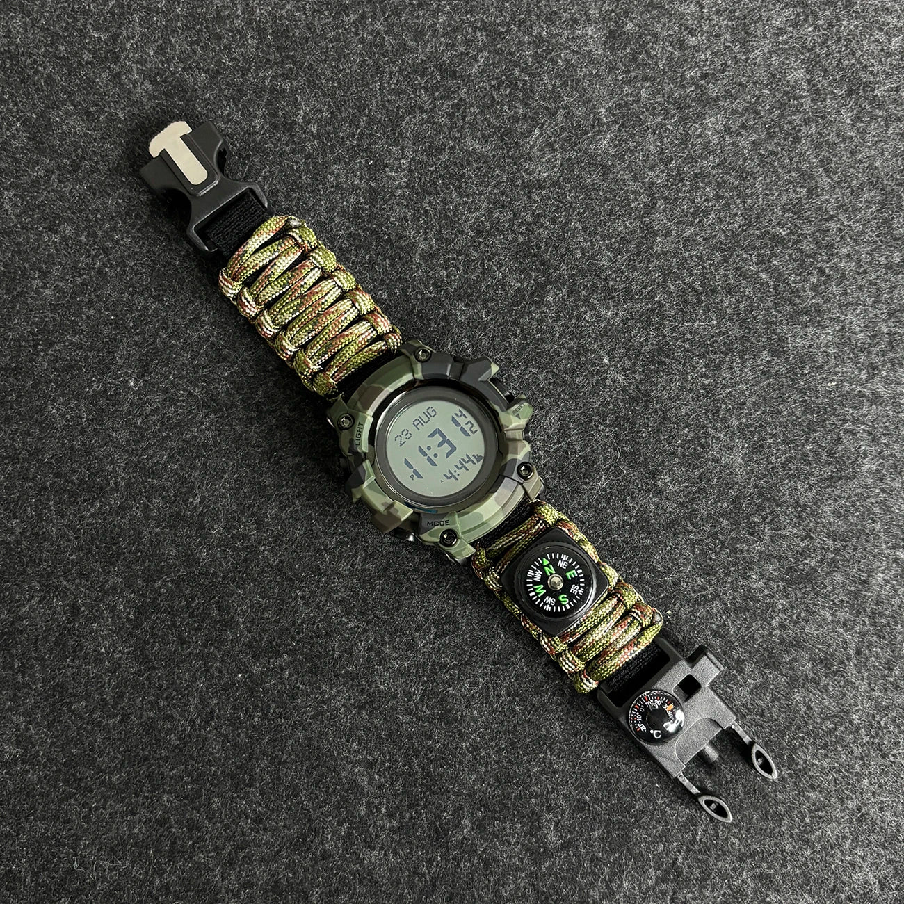 Islamic Prayer Watch Men Azan Watch Compass Multifunctional Digital Wristwatch Luminous Waterproof Outdoor Survival Watch